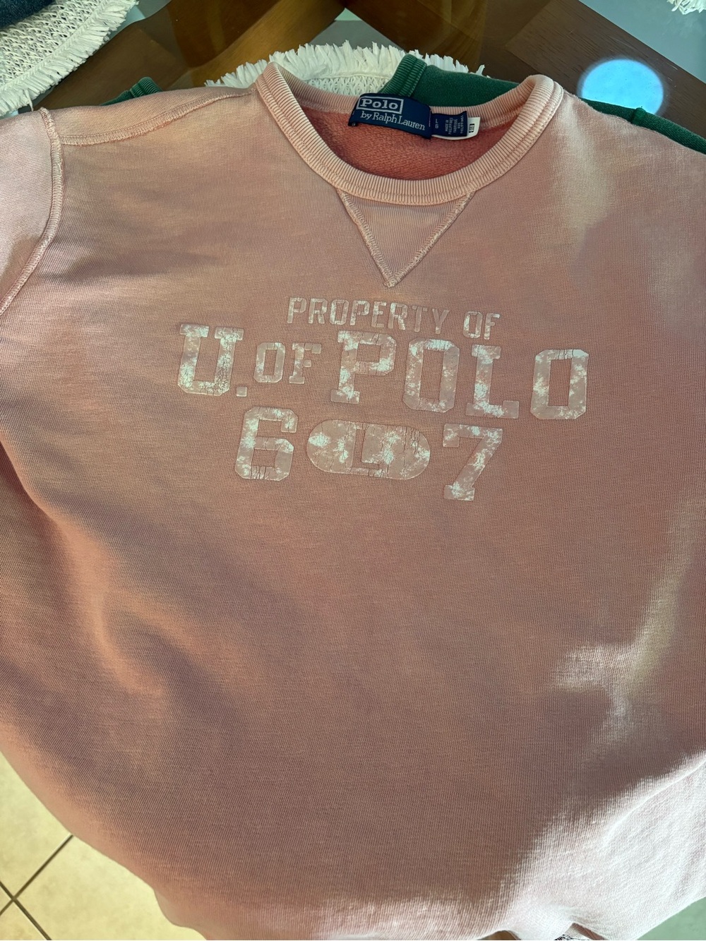 Polo by Ralph Lauren Light Pink Crewneck Sweatshirt